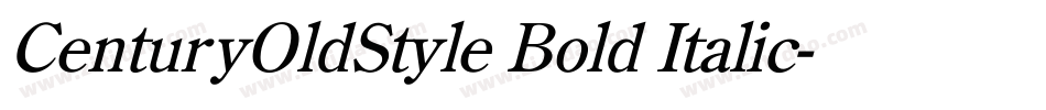 CenturyOldStyle Bold Italic字体转换